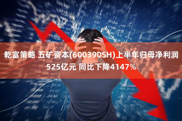 乾富策略 五矿资本(600390SH)上半年归母净利润525亿元 同比下降4147%