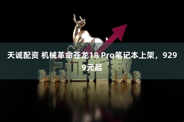 天诚配资 机械革命苍龙18 Pro笔记本上架，9299元起